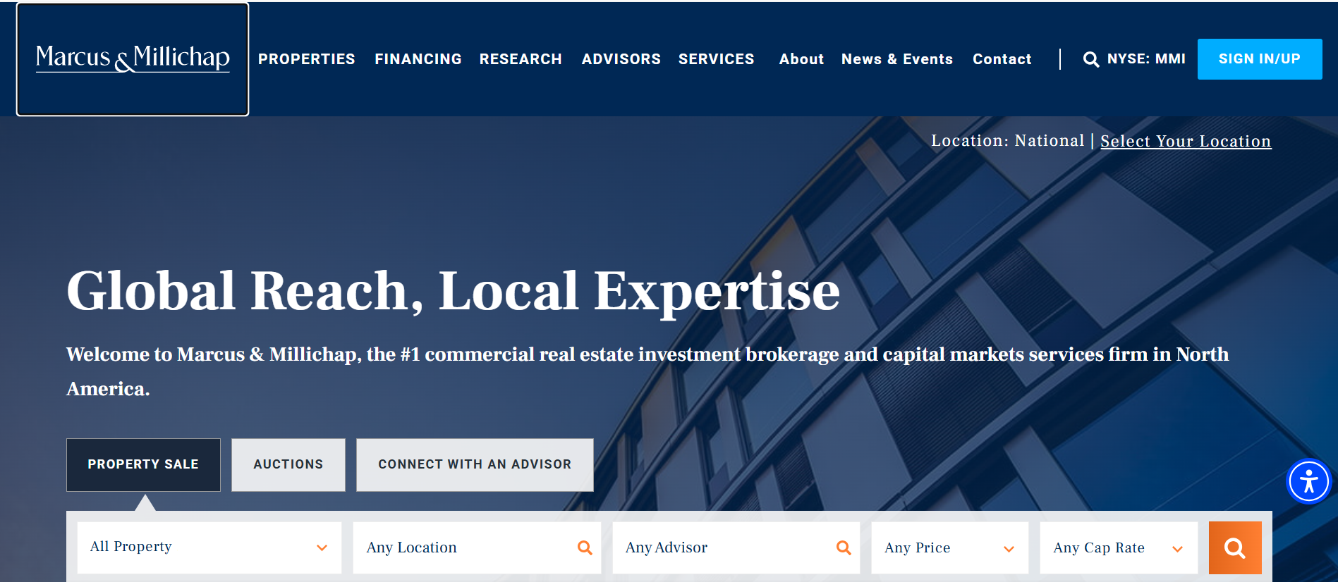 Marcus & Millichap website