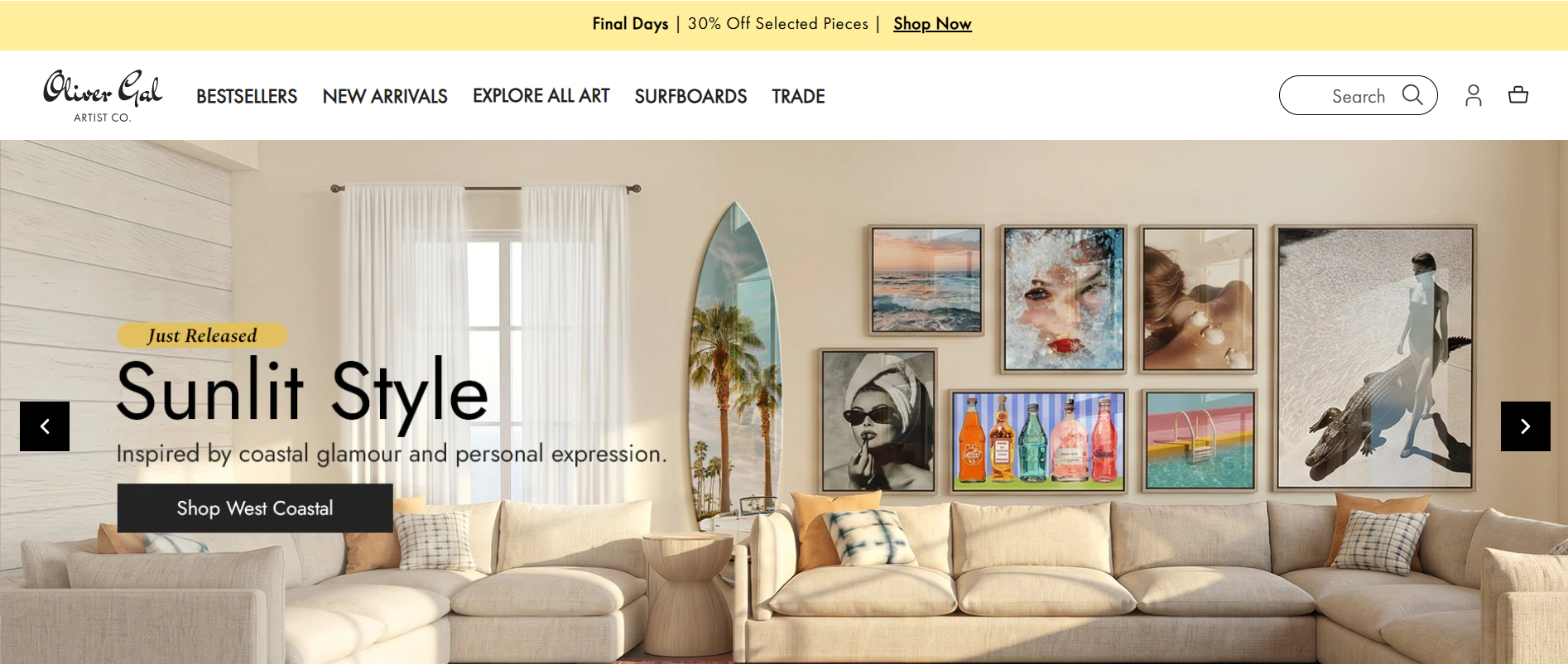 Oliver Gal website